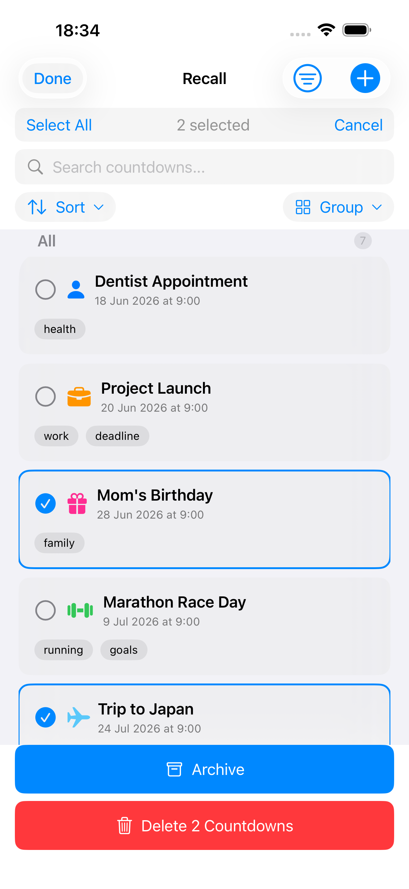 Manage many at once